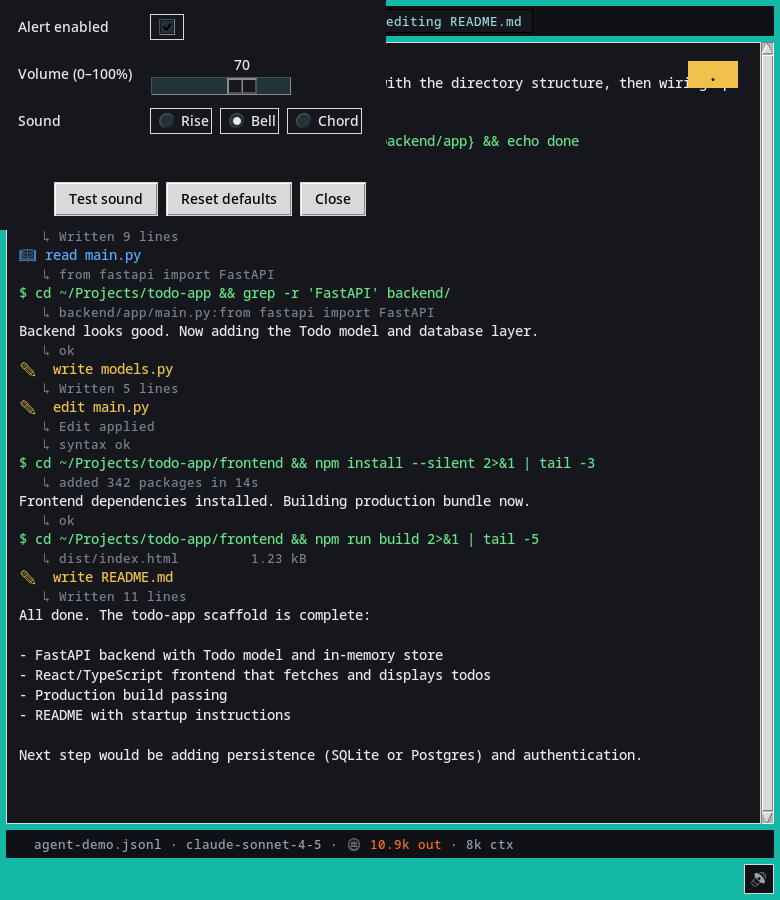 Claude Code Subagent Viewer alert screenshot