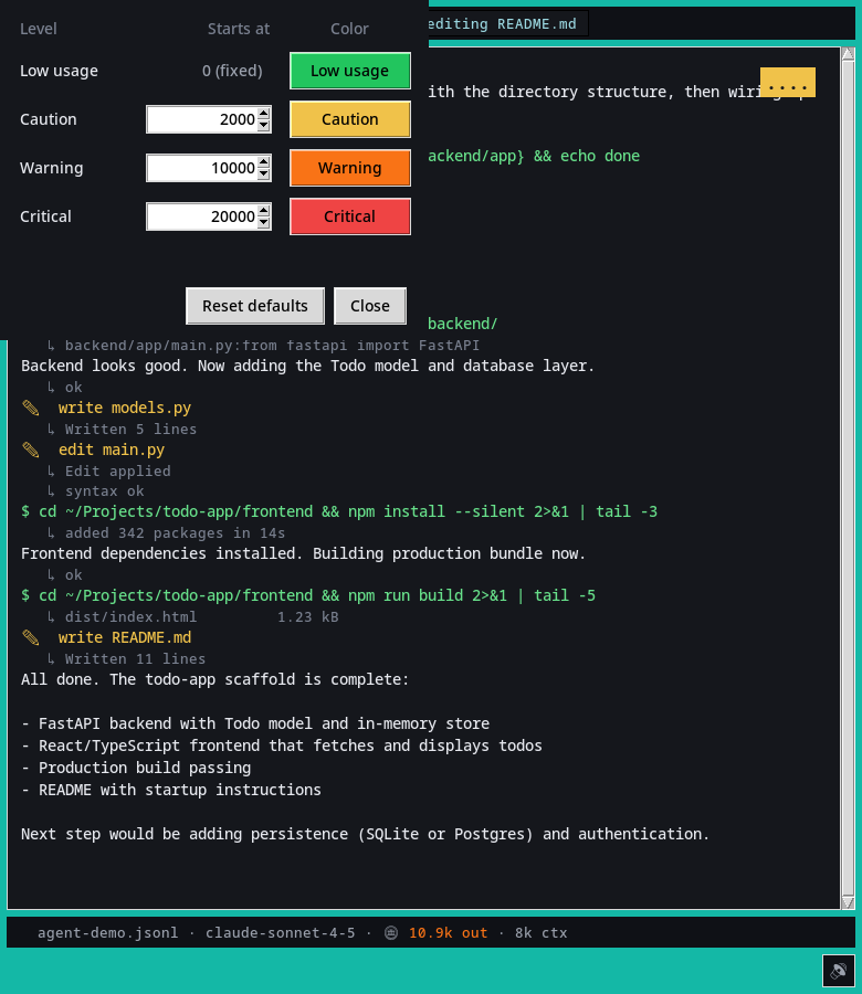 Claude Code Subagent Viewer token screenshot